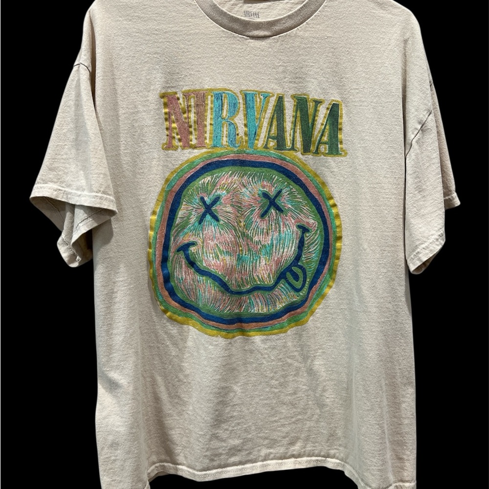 NIRVANA 100% cotton Smiley Face Tee